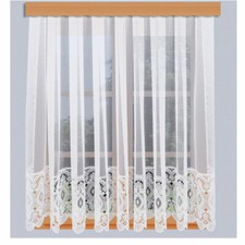 Gardinen-Store Chrissi in weiß Echte Plauener Spitze mit Reihband Fertiggardine