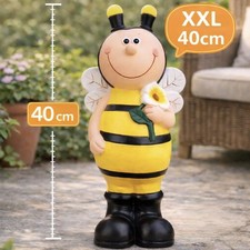 Gartenfigur Biene mit Blume