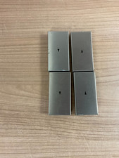 2 x 2 Jung Schalter auf/ab Nr. 995-305, goldfarben mit Pfeilen, Edelstahl,