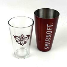 SMIRNOFF Vodka Cocktail-Shaker Mixer Bar Bostonshaker Glas/Edelstahl, unused/OVP