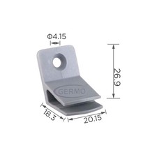 10x Clip Klemme Grau