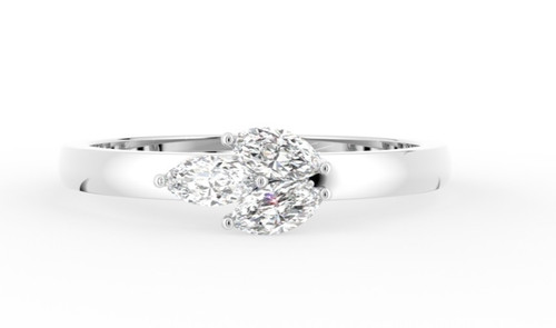 18k weißgold marquise - 18k, lab