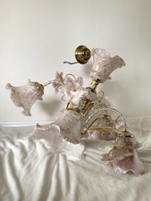 Lotuslampe Lotus Blumen Lampe Murano Kronleuchter Gold Deckenlampe