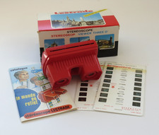 Vintage VIEWER STEREOSCOPE LESTRADE SIMPLEX  BRUGUIERE JUNIOR ROT LOURDES