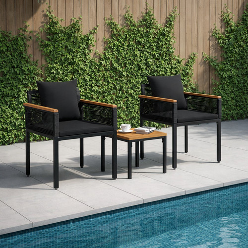 Gartenmöbel set 3tlg poly - set,