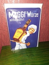 Blech Schild MAGGI Würze, 10 x 15 cm, gewölbt