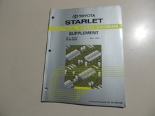 1992 Ergänzung Schaltpläne  wiring diagram Toyota Starlet P8 EP80 EP81 NP80