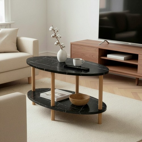 Couchtisch oval ebenen - oval, 2