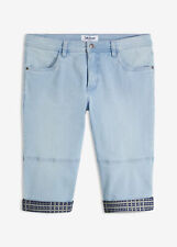 Long-Jeans-Bermuda Regular Fit Gr. 42 Hellblau Denim Herren-Shorts Kurz-Hose Neu