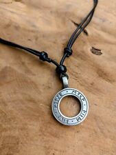 Wikinger Halskette Lederkette Nordmann Runnen Amulett