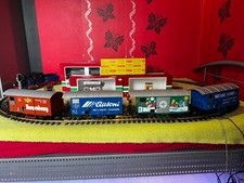 LGB Swiss MOB closed freight train set, brakes, sliding door wagons, like new !