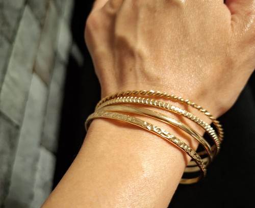 Damen runde armbänder gold - armbänder, in