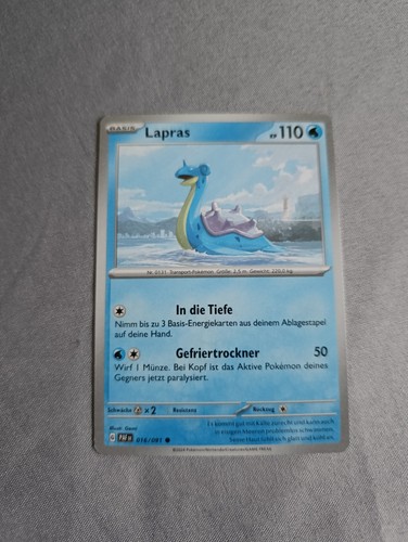 Pokémon karte lapras - karte,
