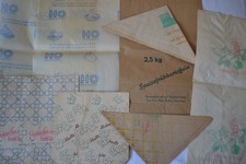 Konvolut alte DDR Spitztüten HO-Papier Papiertüten Verpackung 60er/70er Deko