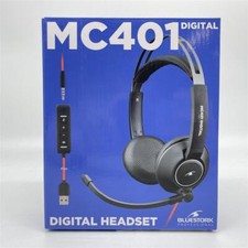 BlueStork MC 401 USB/3,5 mm kabelgebundenes PC-Mikrofon-Headset, Stereo-Sound, g
