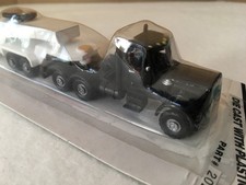 H0-LKW BOLEY  3-Axel-Tractor + Multi-Axle Flatbed-Gooseneck white Lowboy Trailer