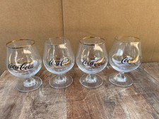 COCA COLA, VINTAGE, 4 STÜCK, SCHWENKER, GOLDRAND, COOL, TOP, EINWANDFREI, 0,3L