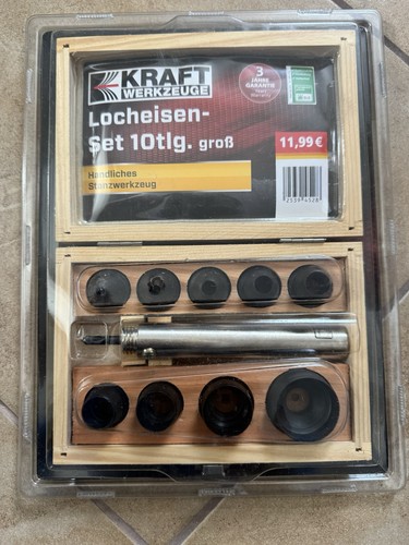 Kraft werkzeuge locheisen set - kraft,