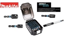 Makita IMPACT BLACK SET gepanzerte Bits 31tlg Bit Set + 2 x Bit-Halter & Adapter