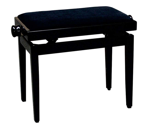 Klavierbank-Sitz-Hocker-schwar
