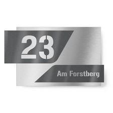 Graviers Hausnummer Schild Straßenname Gravur Anthrazit Metallic Haus Nr. Schild