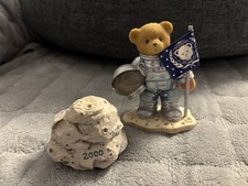 Cherished Teddies Neil 1999 Astronaut Space Suit Figurine Mit Mondstein
