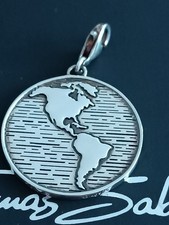 Thomas Sabo coin Welt  Amulett Anhänger groß/ Sterling Silber 925