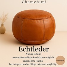 Pouf, Handgefertigten Marokkanische Echtleder Sitzhocker, bequemer Sitzsack für
