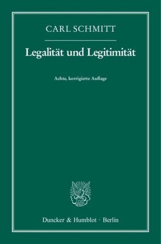 Carl schmitt legalität und - schmitt,