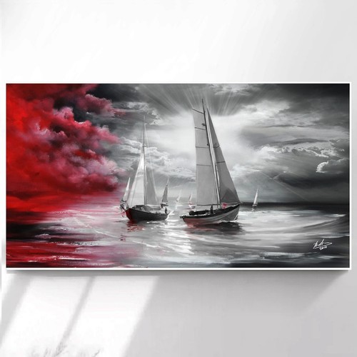 Leinwand bild segelboot - leinwand, meer