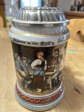 Bierhumpen mit zinndeckel - bierhumpen,