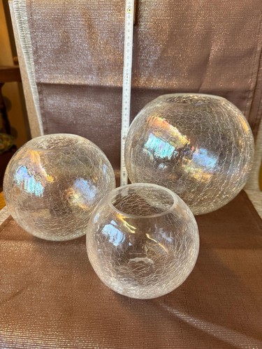 Glas kugel vasen - ✅3x,