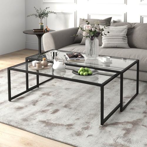 Homcom couchtisch 2er - homcom, 2er-set