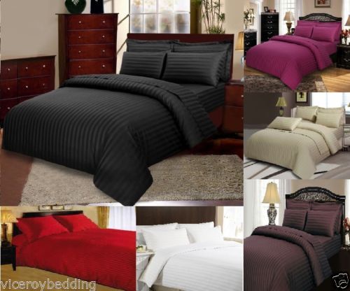 Satin streifen quilt bettbezug - satin,
