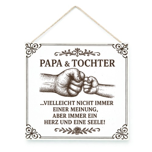 Papa tochter schild - schild, cm