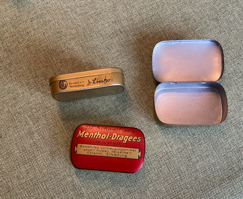 Alte blechdose menthol dragees - alte,