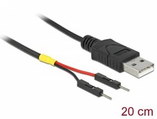 Kabel USB Typ A Stecker  2x Pfostenstecker einzeln zur Stromversorgung - Länge: