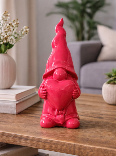 Rotes herz wichtel - herz, ornament