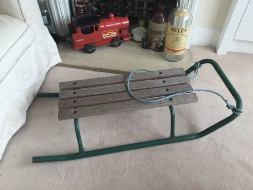 Vintage schneeschlitten - vintage,