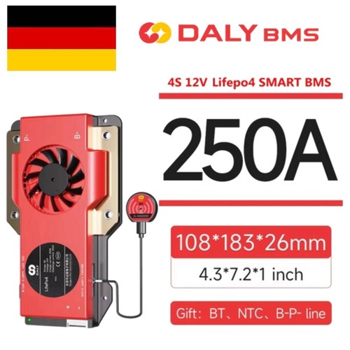 Daly bms 12v 250a lifepo4 - 12v,