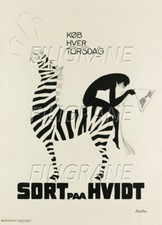 SORT paa HVIDT Rvrt - POSTER