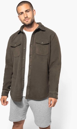 Fleece hemdjacke mit - fleece-hemdjacke,