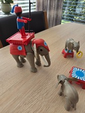 Playmobil Zirkus Elefanten Set Vintage – großer Elefant defekt + 2 Babys