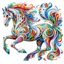 Kunstvolle Pferdepracht5D im