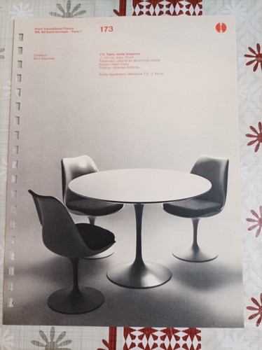 Knoll werbekarte runder - runder, tisch