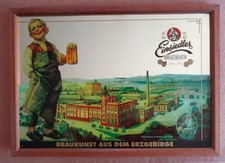 Bier Spiegel Werbung EINSIEDLER BRAUHAUS Partykeller 53x38 cm gerahmt Sammler