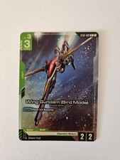 GUNDAM Card Game Wing Gundam Bird Mode ST02-002 C+ Nearmint Bandai Gundam TCG 