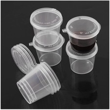 Aufbewahrungsdosen Mit Deckel,100 PCS Kleine Dosen Mit Deckel Plastik Runde Scha