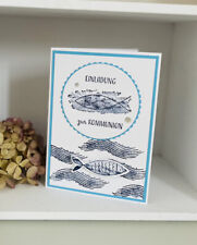10x Einladungskarten Kommunion Konfirmation Taufe Umschläge Stampin’Up! Karibik
