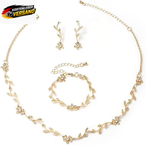 Schmuckset kristall halskette - schmuckset,